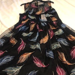 Calvin Klein Chiffon Back Zipper sleeveless